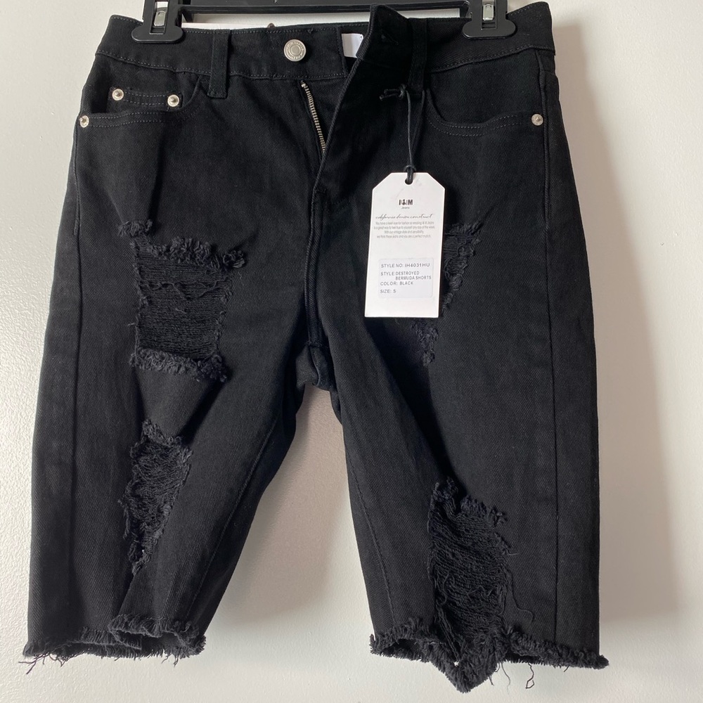 Distressed Bermuda Shorts